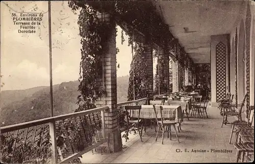 Ak Plombières les Bains Lothringen Vosges, Terrasse de la  Feuillée Dorothee