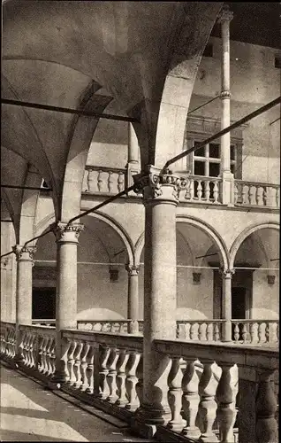 Ak Kraków Krakau Polen, Wawel, Kruzganek I pietra