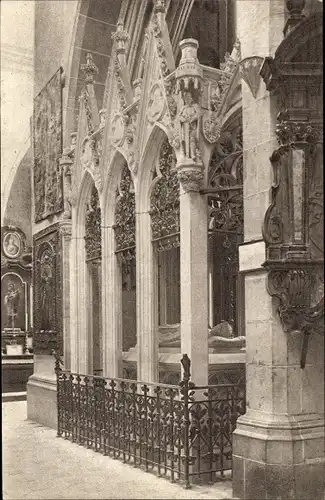 Ak Kraków Krakau Polen, Katedra na Wawelu, Sarkofag krola Wladyslawa Lokietka