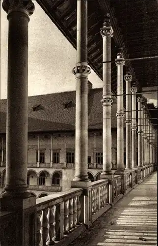 Ak Kraków Krakau Polen, Wawel, Kruzganek II pietra