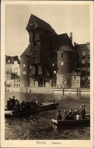 Ak Gdańsk Danzig, Krahntor, Ruderpartie