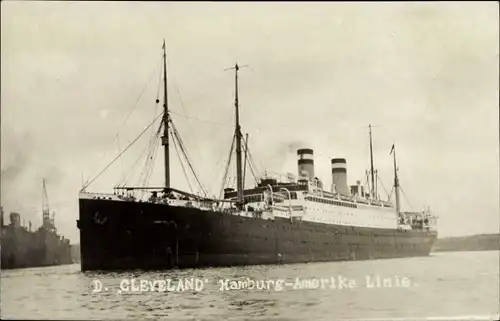 Foto Ak Dampfer Cleveland, Hamburg Amerika Linie, HAPAG