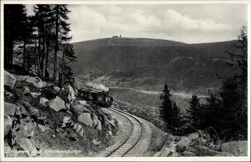 Ak Harz, Brocken und Brockenbahn, Dampflokomotive