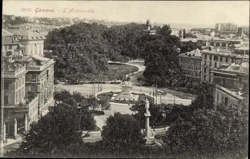 Ak Genova Genua Ligurien, die Acquasola