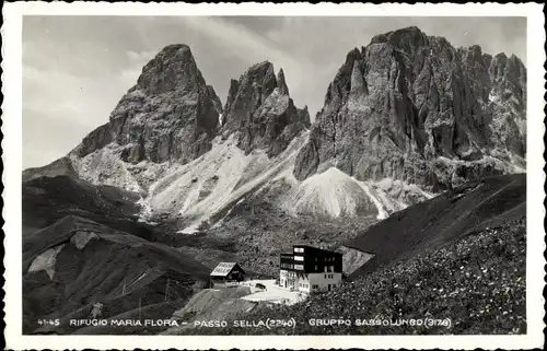 Ak Passo Sella Sellajoch Südtirol Trentino, Rifugio Maria Flora, Gruppo Sassollungo