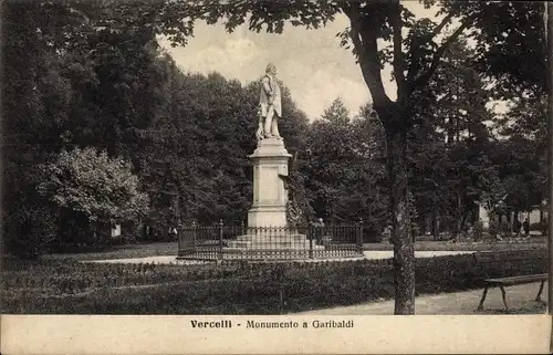 Ak Vercelli Piemonte Italien, Monumento a Garibaldi