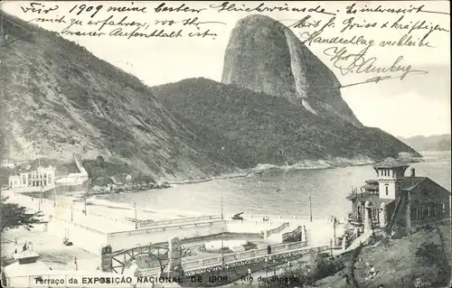 Ak Rio de Janeiro Brasilien, Exposicao Nacional de 1908, Terraco