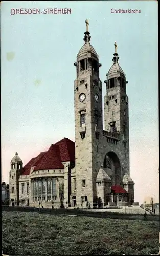 Ak Dresden Strehlen, Christuskirche