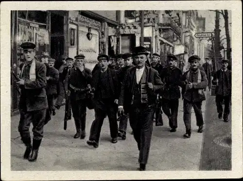 Sammelbild Geschichte der deutschen Arbeiterbewegung Teil III, Bild 1 Unter den Linden 1918