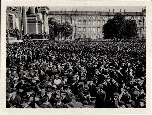 Sammelbild Geschichte der deutschen Arbeiterbewegung Teil III, Bild 10 Demonstration in Berlin 1919