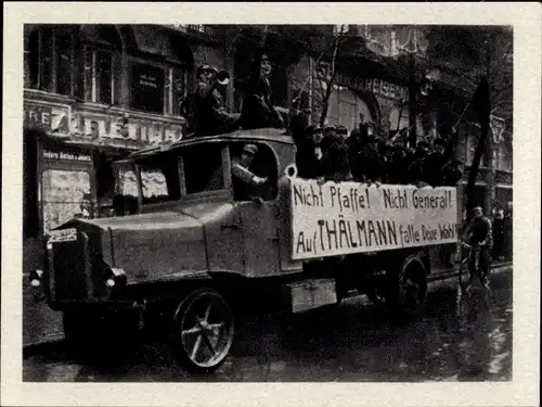 Sammelbild Geschichte der deutschen Arbeiterbewegung Teil III, Bild 28 Reichspräsidentenwahl 1925