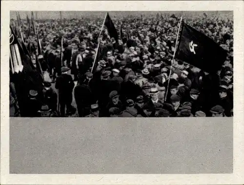 Sammelbild Geschichte der deutschen Arbeiterbewegung Teil III, Bild 50 Antifa Kundgebung 1932