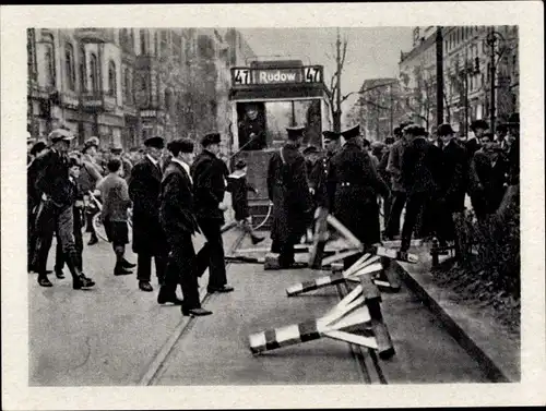 Sammelbild Geschichte der deutschen Arbeiterbewegung Teil III, Bild 56 Verkehrsstreik Berlin 1932