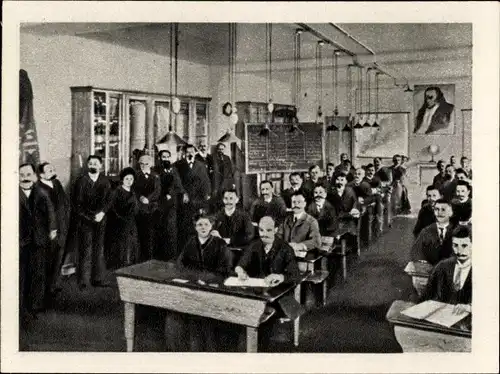 Sammelbild Geschichte der deutschen Arbeiterbewegung Teil III, Bild 55 SPD Reichsparteischule 1907