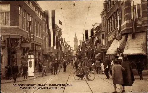 Ak 's Gravenhage Den Haag Südholland, De Boekhorststraat, Tijdens de Winkelweek 1926