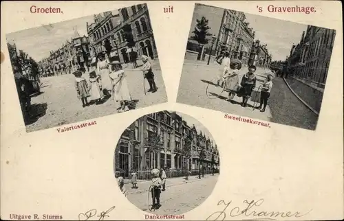 Ak 's Gravenhage Den Haag Südholland, Valeriusstraat, Sweelinckstraat, Dankertstraat