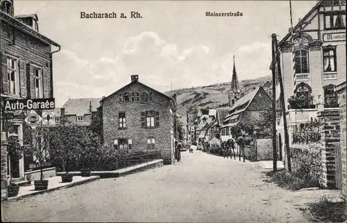 Ak Bacharach am Rhein, Mainzer Straße, Auto-Garage
