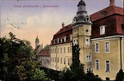 Ak Lichtenwalde Niederwiesa in Sachsen, Schloss Lichtenwalde