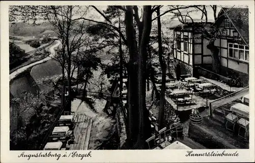 Ak Augustusburg im Erzgebirge, Gasthaus Kunnersteinbaude Inh. Emil Hamann