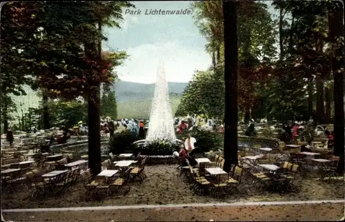 Ak Lichtenwalde Niederwiesa Sachsen, Park Lichtenwalde, Terrasse