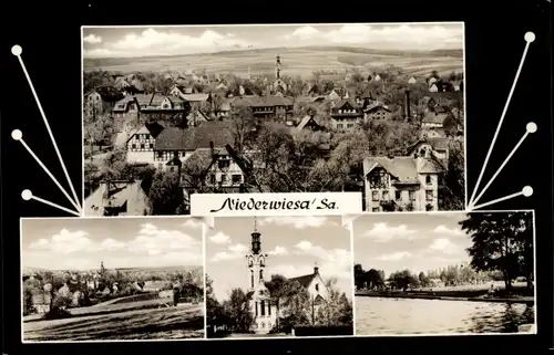 Ak Niederwiesa in Sachsen, Blick auf den Ort, Kirche