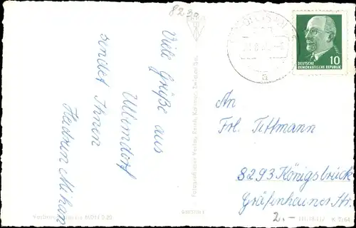 Ak Dippoldiswalde im Erzgebirge, Vorsperre mit Blick zur Siedlung