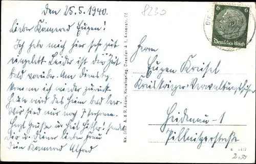 Ak Dippoldiswalde im Osterzgebirge, Blick auf den Ort