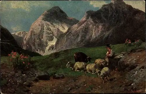 Künstler Ak Mali, Christian, Der Hirtenbub