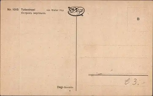 Künstler Ak Hoy, W., Toteninsel