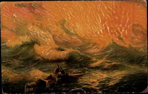 Künstler Ak Lipsius, S. M., In Seenot