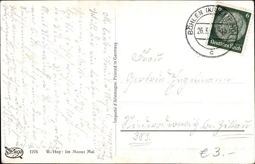 Künstler Ak Hoy, W., Im Monat Mai, Frühlingslandschaft