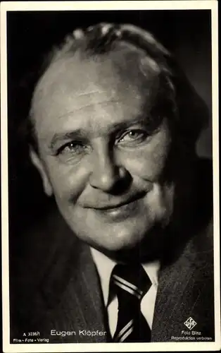 Ak Schauspieler Eugen Klöpfer, Portrait im Anzug, Ufa Film