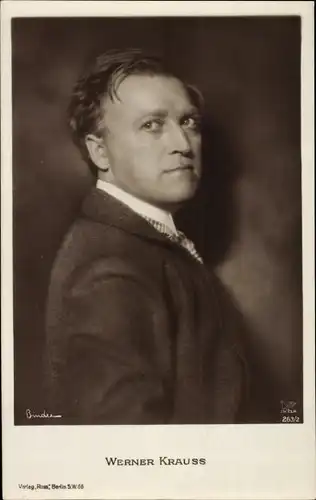 Ak Schauspieler Werner Krauss, Portrait