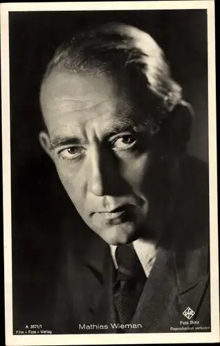 Ak Schauspieler Mathias Wieman, Portrait, Ufa Film