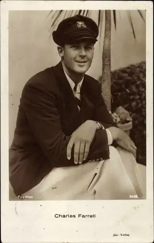 Ak Schauspieler Charles Farrell, Portrait, Uniform