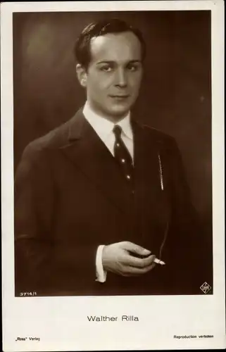 Ak Schauspieler Walther Rilla, Portrait