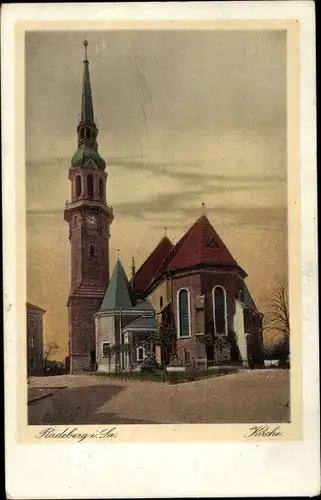 Ak Radeberg Sachsen, Stadtkirche