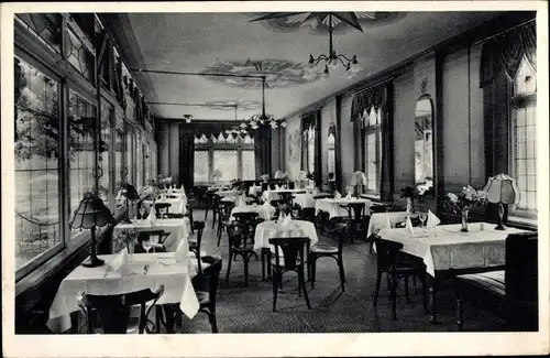 Ak Bad Schandau an der Elbe, Hotel goldener Engel, Bes. Max Lemke, Innenansicht