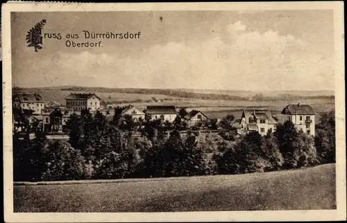 Ak Dürrröhrsdorf Dittersbach in Sachsen, Panorama vom Ort