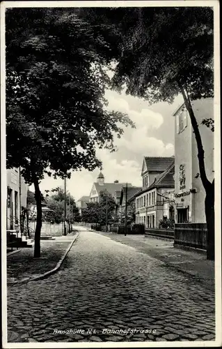 Ak Särchen Annahütte Schipkau in der Niederlausitz, Blick in die Bahnhofstrasse