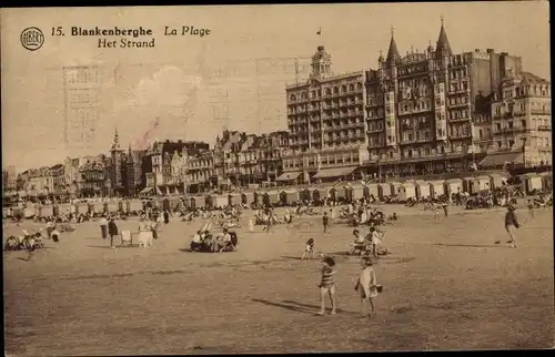 Ak Blankenberghe Blankenberge Westflandern, La Plage