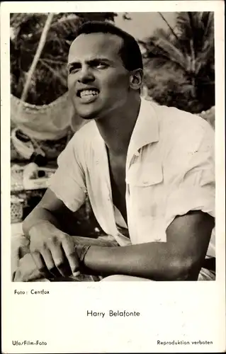 Ak Schauspieler und Sänger Harry Belafonte, Portrait