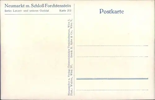 Ak Neumarkt in der Steiermark, Schloss Forchtenstein