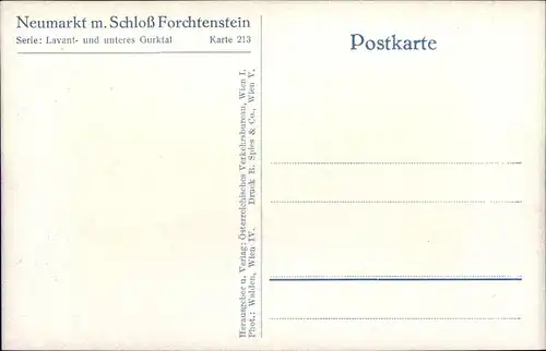 Ak Neumarkt in der Steiermark, Schloss Forchtenstein