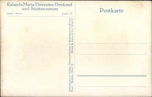 Ak Wien 1 Innere Stadt, Kaiserin Maria Theresien-Denkmal, Staatsmuseum