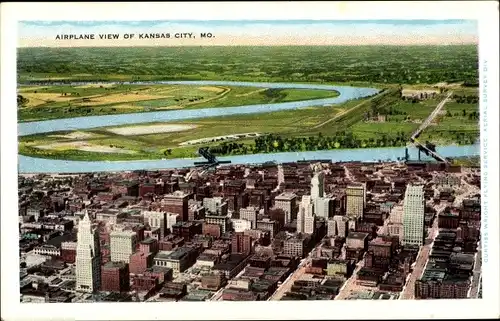 Ak Kansas City Missouri USA, Fliegeraufnahme