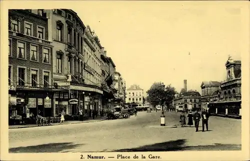 Ak Namur Wallonien, Place de la Gare