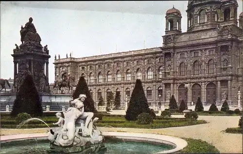 Ak Wien 1 Innere Stadt, Kaiserin Maria Theresien-Denkmal, Staatsmuseum