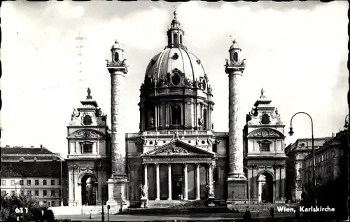 Ak Wien 4 Wieden, Karlskirche, Karlsplatz