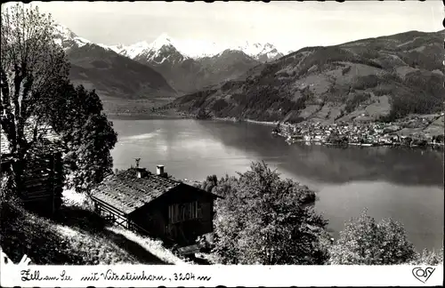 Ak Zell am See in Salzburg, Panorama mit Kitzsteinhorn